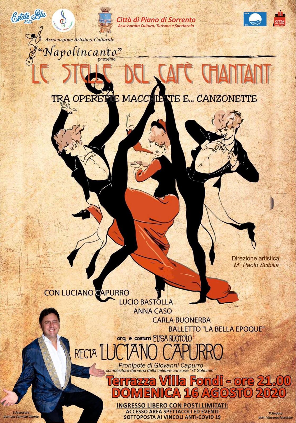 Luciano Capurro in “Le stelle del cafè chantant” a Villa Fondi