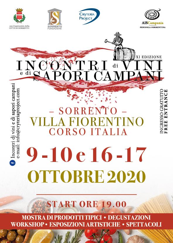 Incontri di vini e di sapori campani. A Sorrento il 9 e 10 ottobre