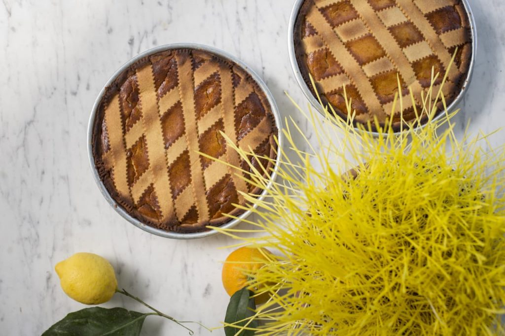 Pastiera Napoletana about sorrento con grano