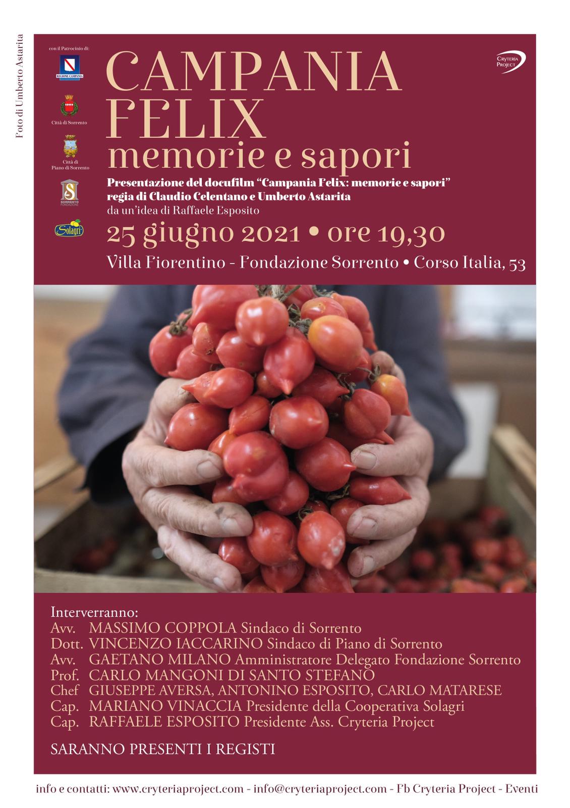 Eventi 2021 Sorrento: “Campania Felix – Memorie e sapori”