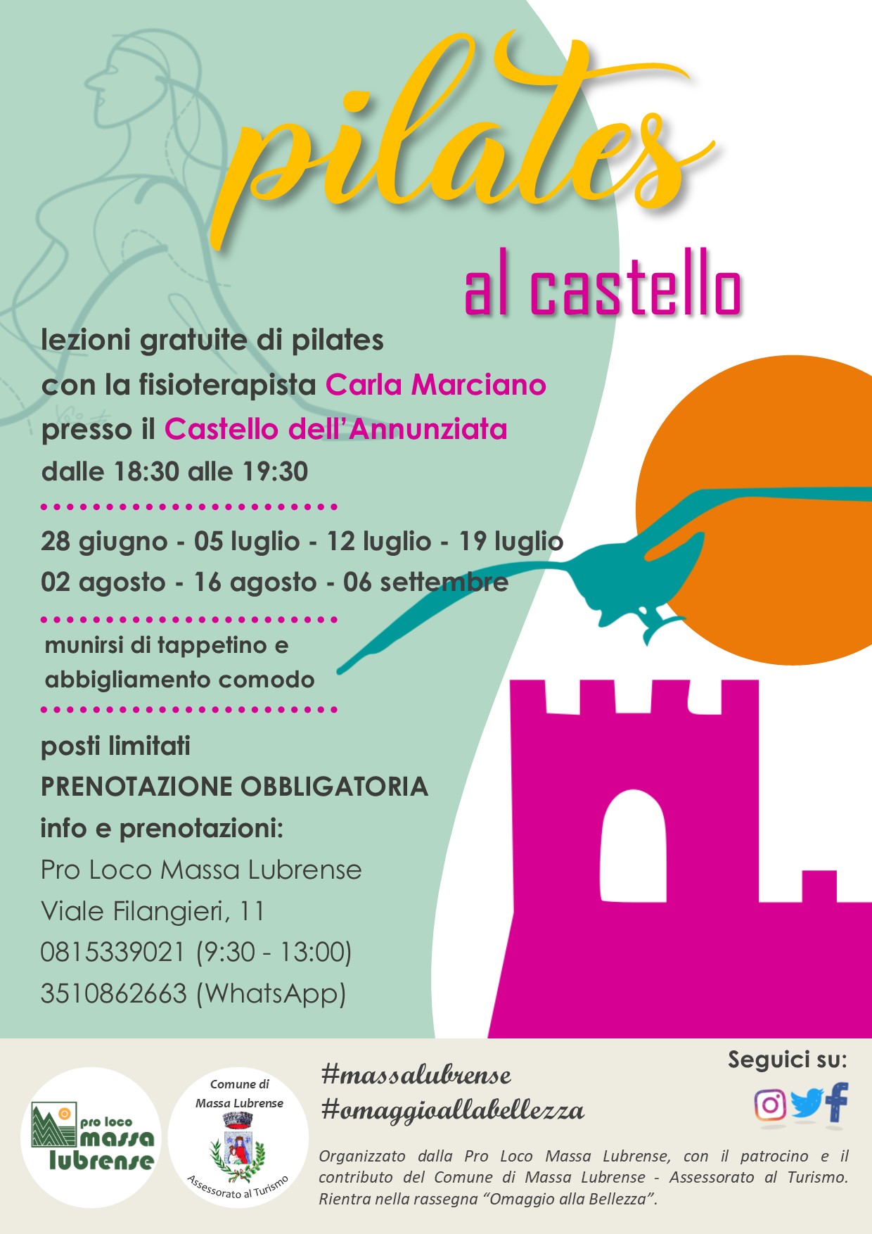 Eventi 2021 Massa Lubrense: Pilates al Castello dell’Annunziata