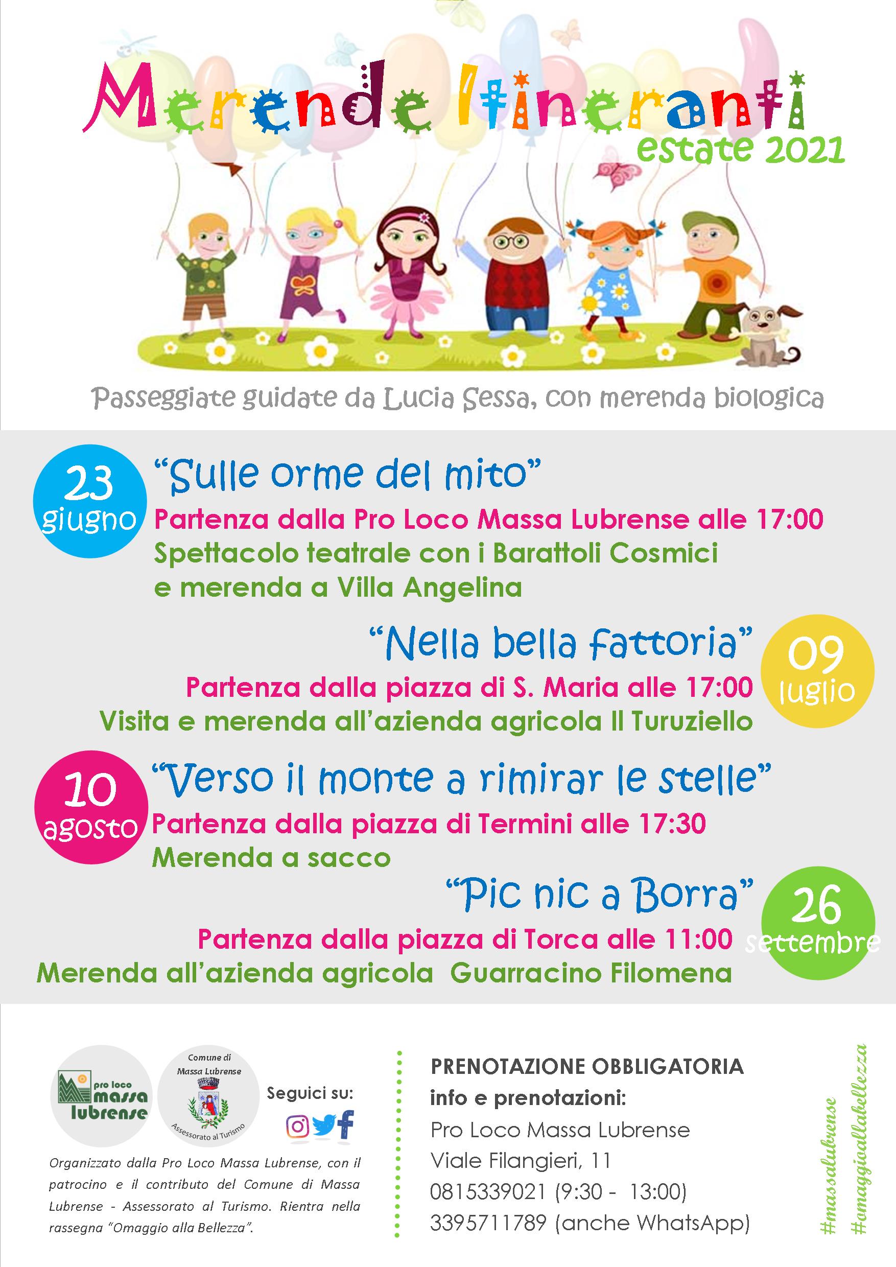 Eventi 2021 Massa Lubrense: Merende itineranti