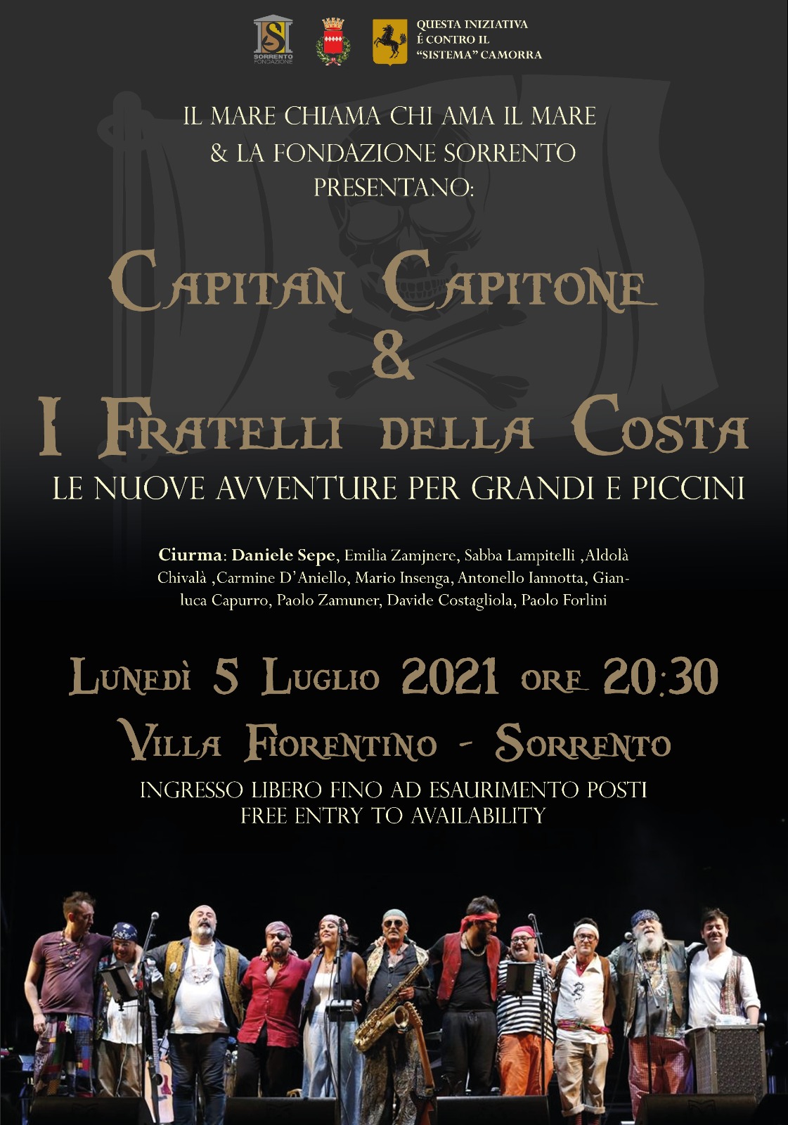 Eventi 2021 Sorrento: Capitan Capitone & i Fratelli della Costa