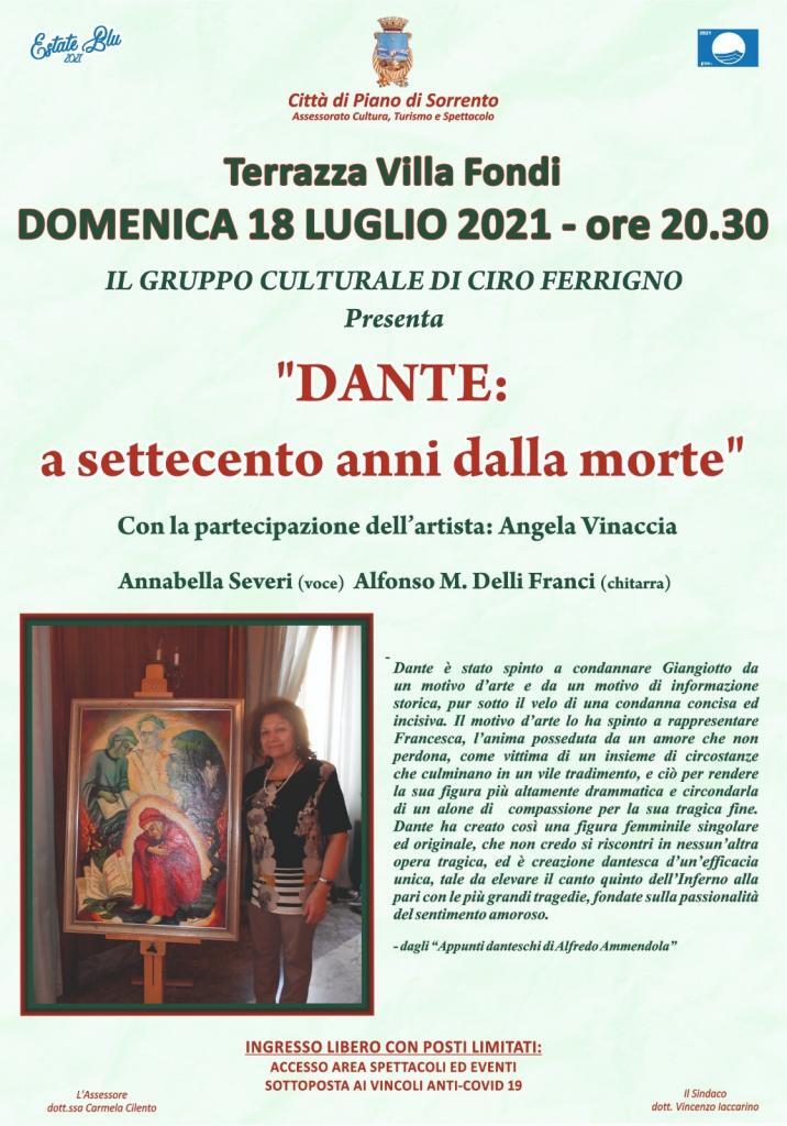 Eventi Piano di Sorrento estate 2021 Concerto Dante