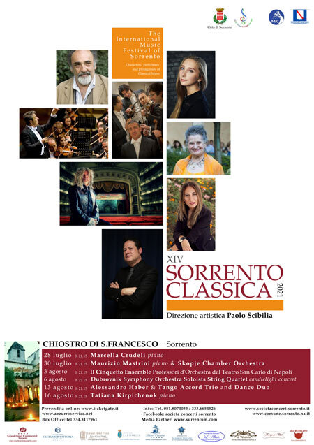 Eventi agosto: Sorrento Classica 2021 al Chiostro di S. Francesco