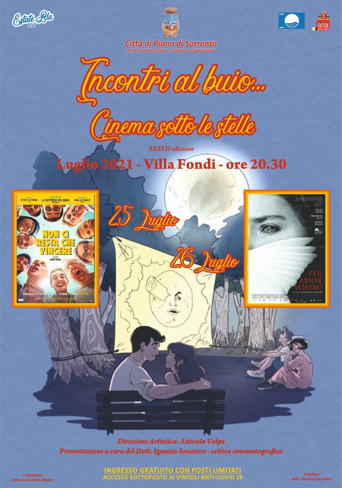 Eventi Estate 2021 Piano di Sorrento: Cinema sotto le stelle