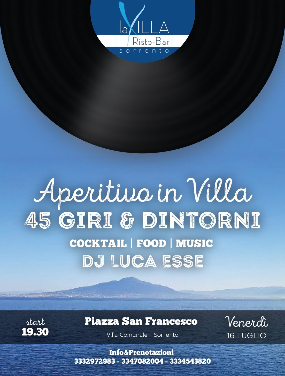 Aperitivo a Sorrento: il venerdì in Villa Comunale