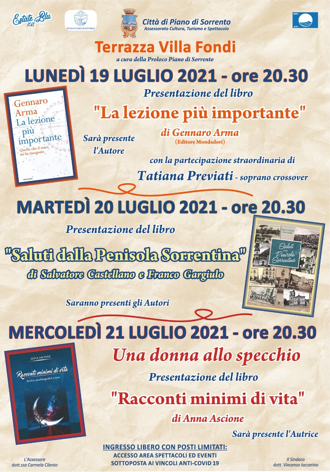 Eventi Estate 2021 Villa Fondi: presentazione del libro di Gennaro Arma