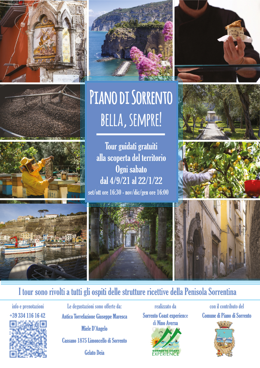 Eventi 2021: tour guidati gratuiti alla scoperta di Piano di Sorrento