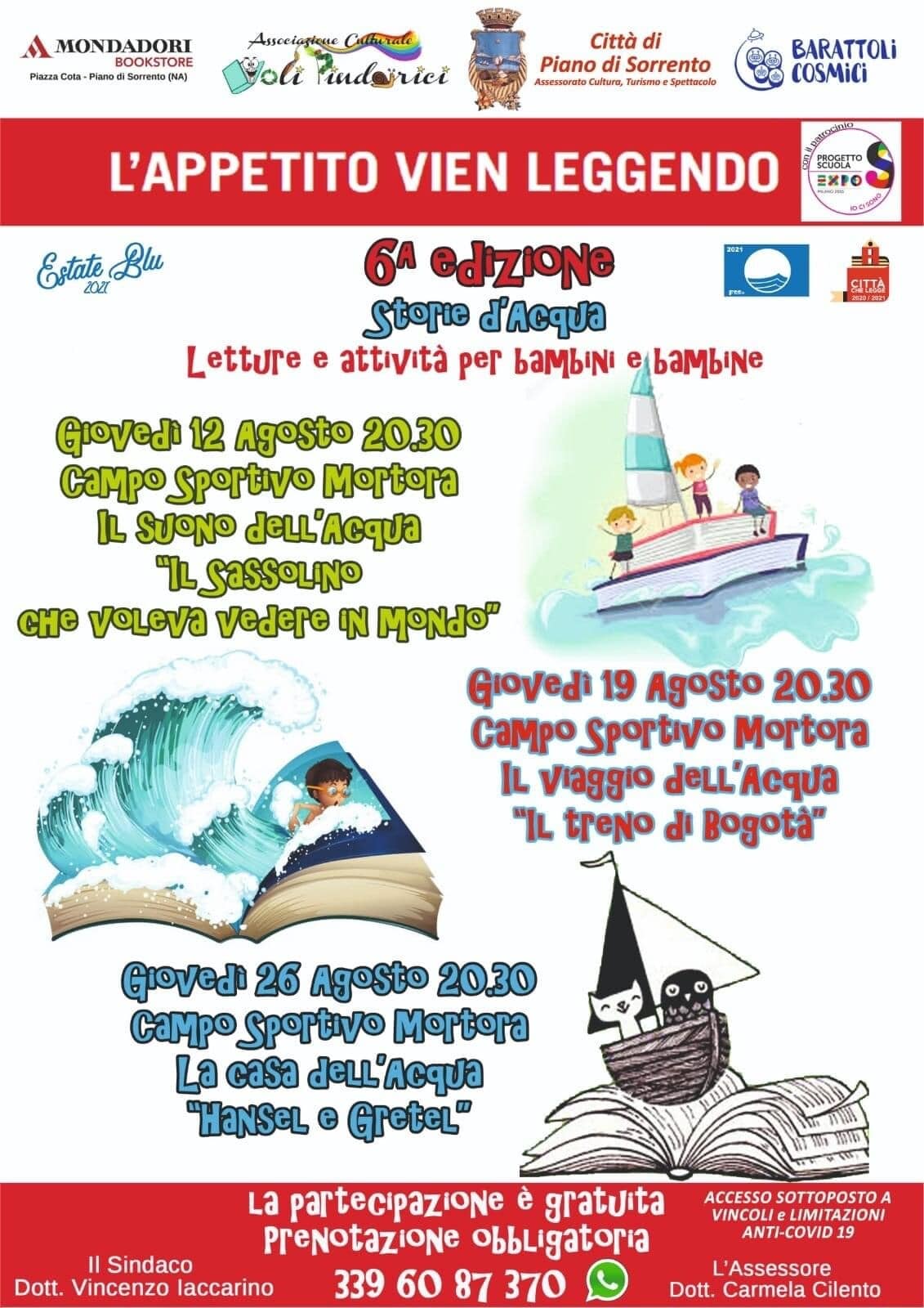 Eventi Estate 2021 Piano di Sorrento: “L’appetito vien leggendo” – sesta edizione