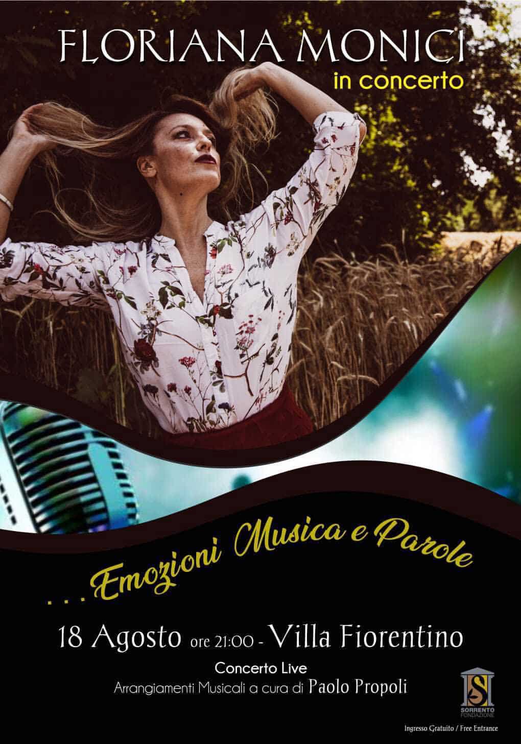 Eventi estate 2021 Sorrento – a Villa Fiorentino Floriana Monici in concerto