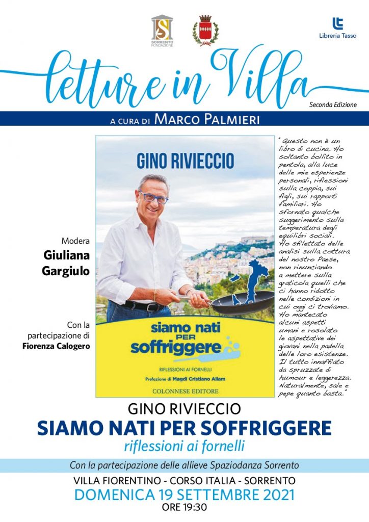 Eventi settembre 2021 Sorrrento presentazione libro Gino Rivieccio