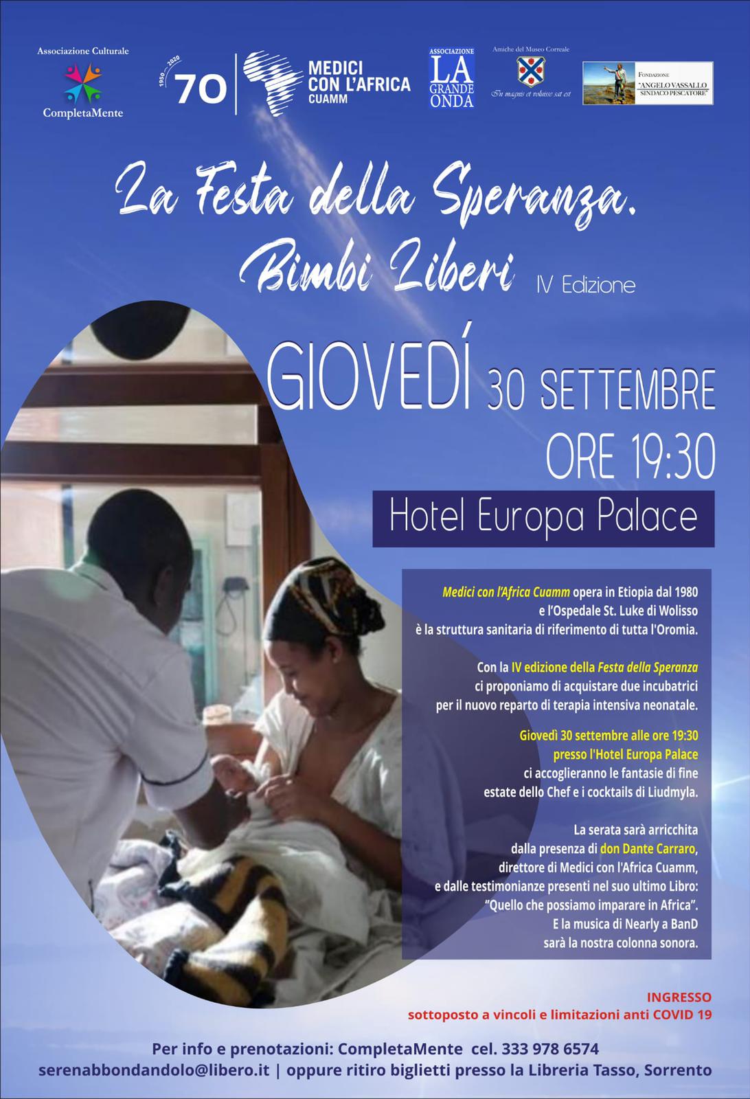 Festa della Speranza. Bimbi liberi. Evento di beneficenza – Sorrento