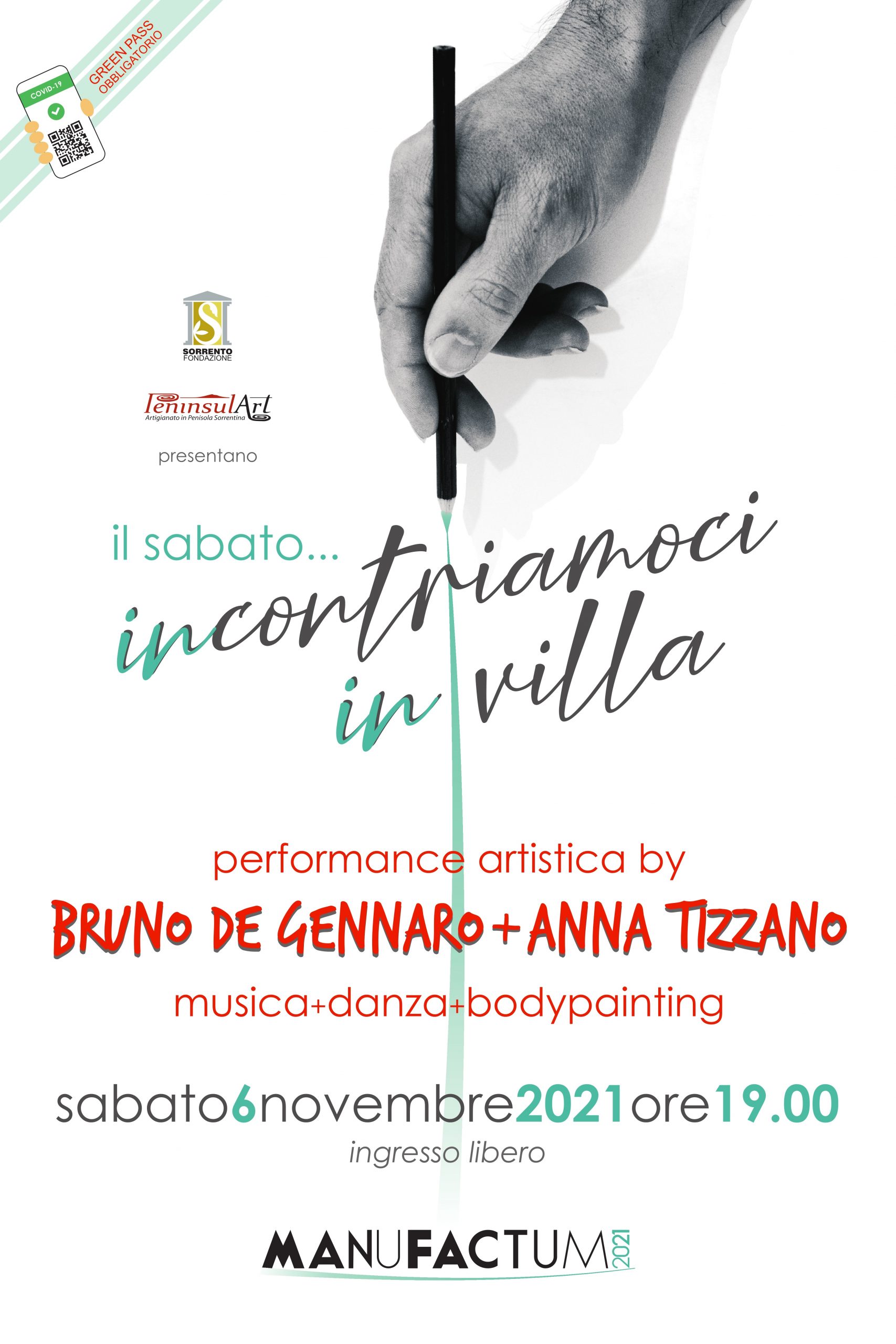 Eventi novembre 2021 Sorrento: Musica danza e bodypainting