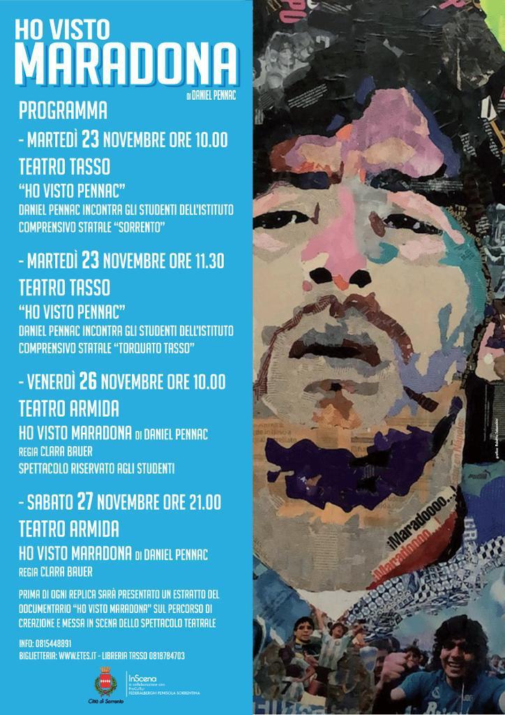 Eventi novembre Spettacolo Ho Visto Maradona programma