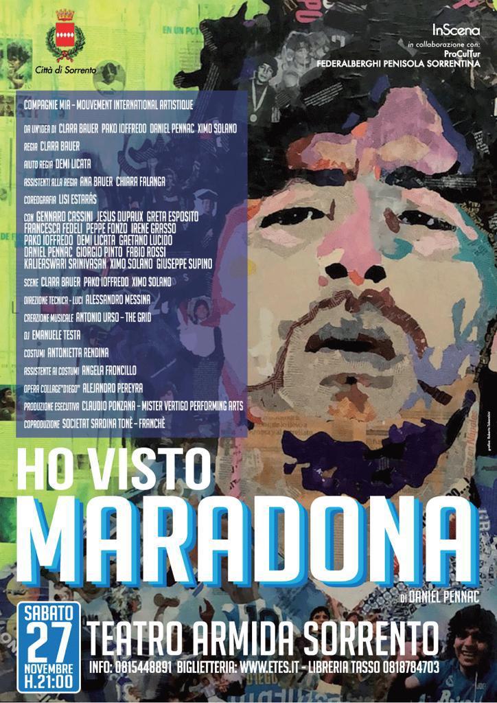 Sorrento: “Ho visto Maradona”, l’opera di Daniel Pennac – Novembre 2021