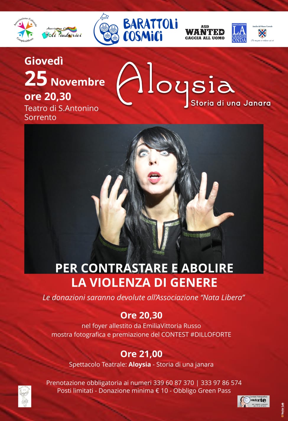 Eventi novembre 2021 Sorrento: spettacolo “Aloysia – Storia di una janara”