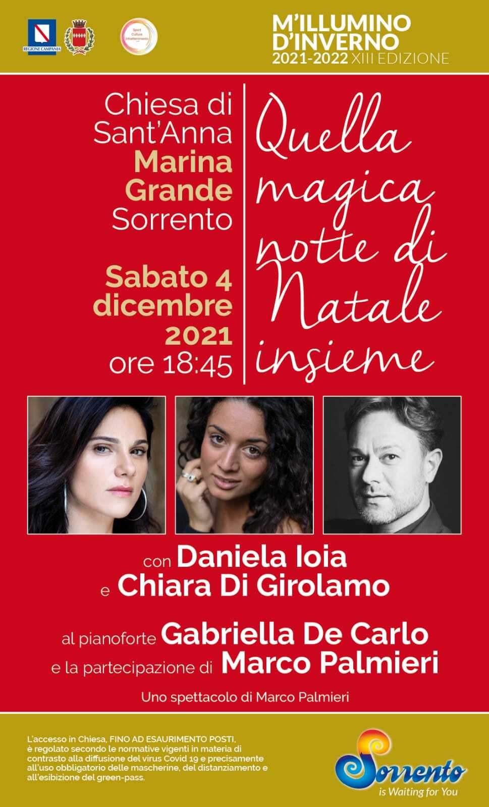 Natale a Sorrento: “Una magica notte di Natale insieme”