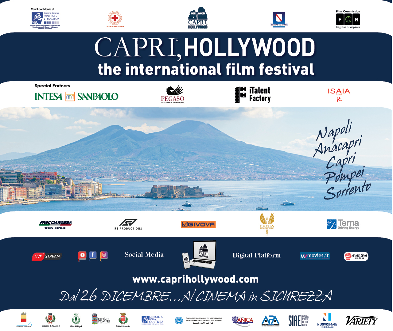 Sorrento Winter Fest: il programma delle proiezioni per il Capri-Holliwood