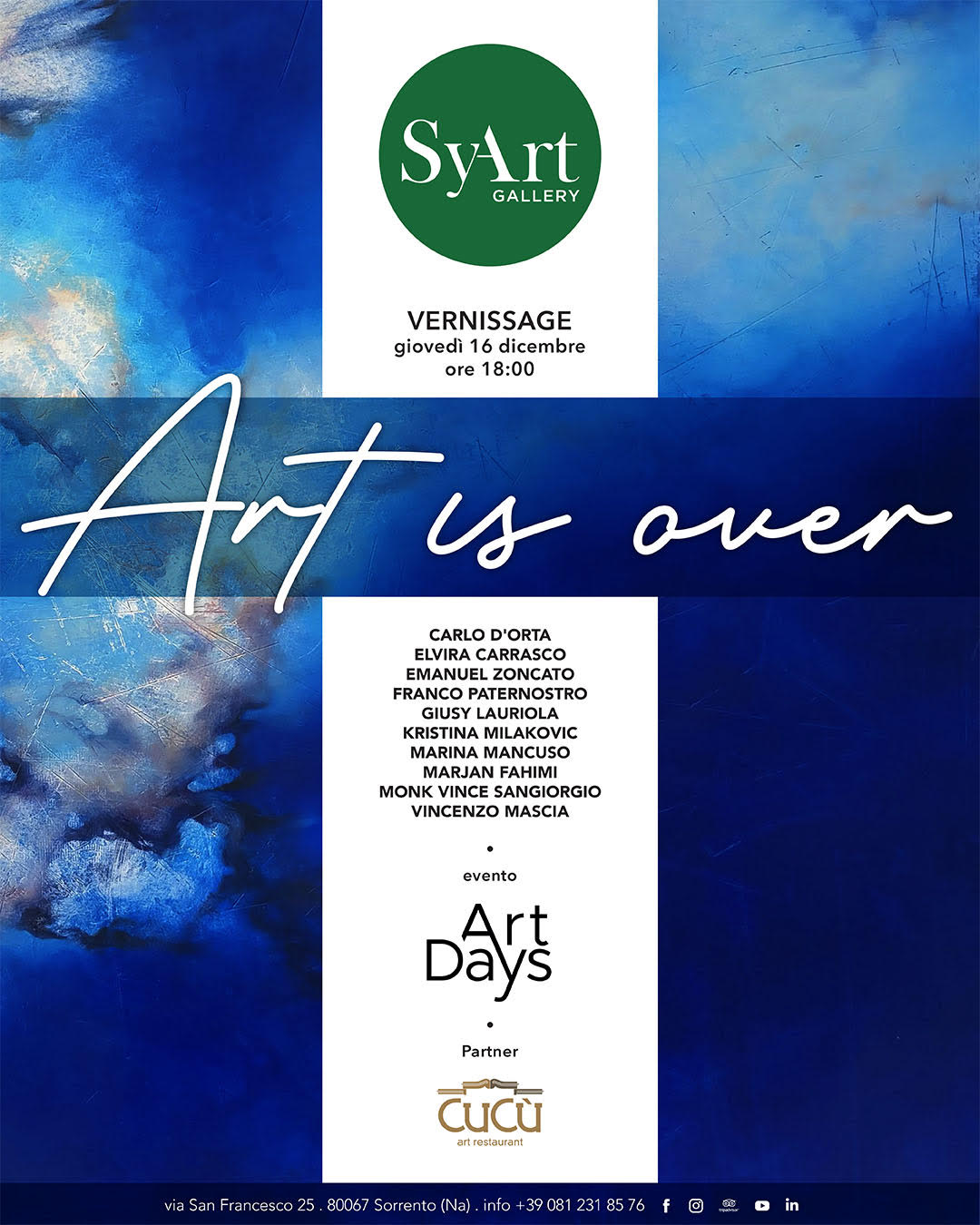 Eventi Natale a Sorrento: “Art is over” di SyArt Gallery