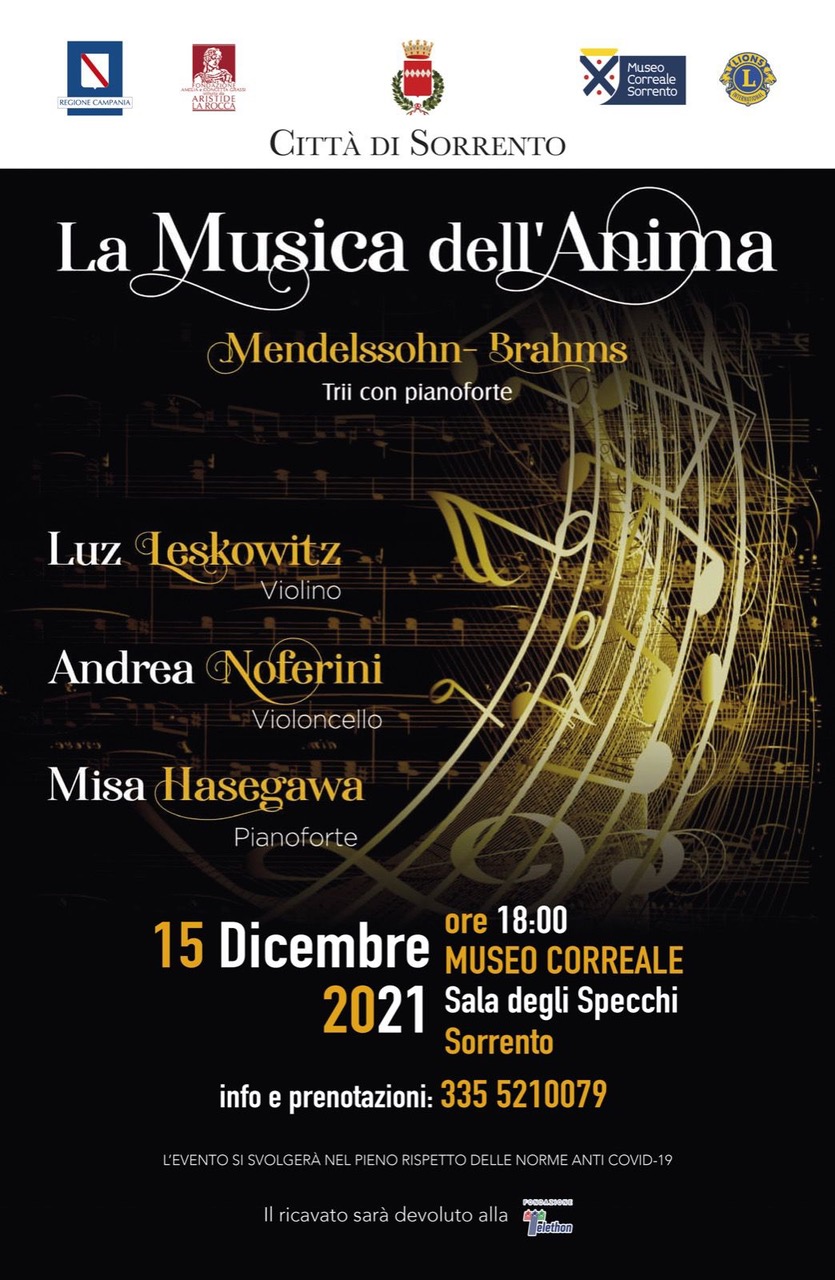 Natale a Sorrento: al Museo Correale “La musica dell’anima” – concerto di beneficenza