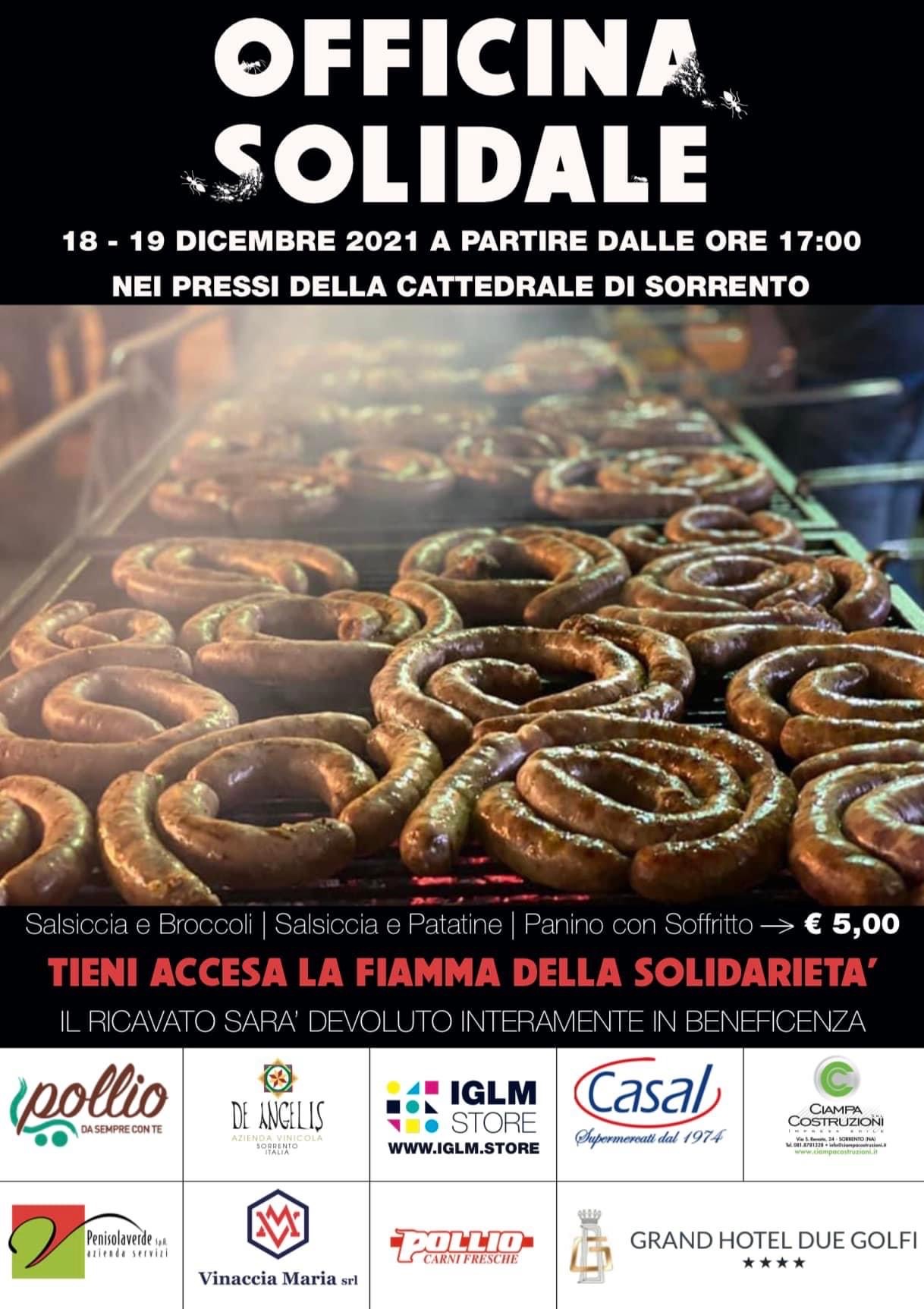 Natale a Sorrento: il “Panino Solidale” – raccolta di beneficenza