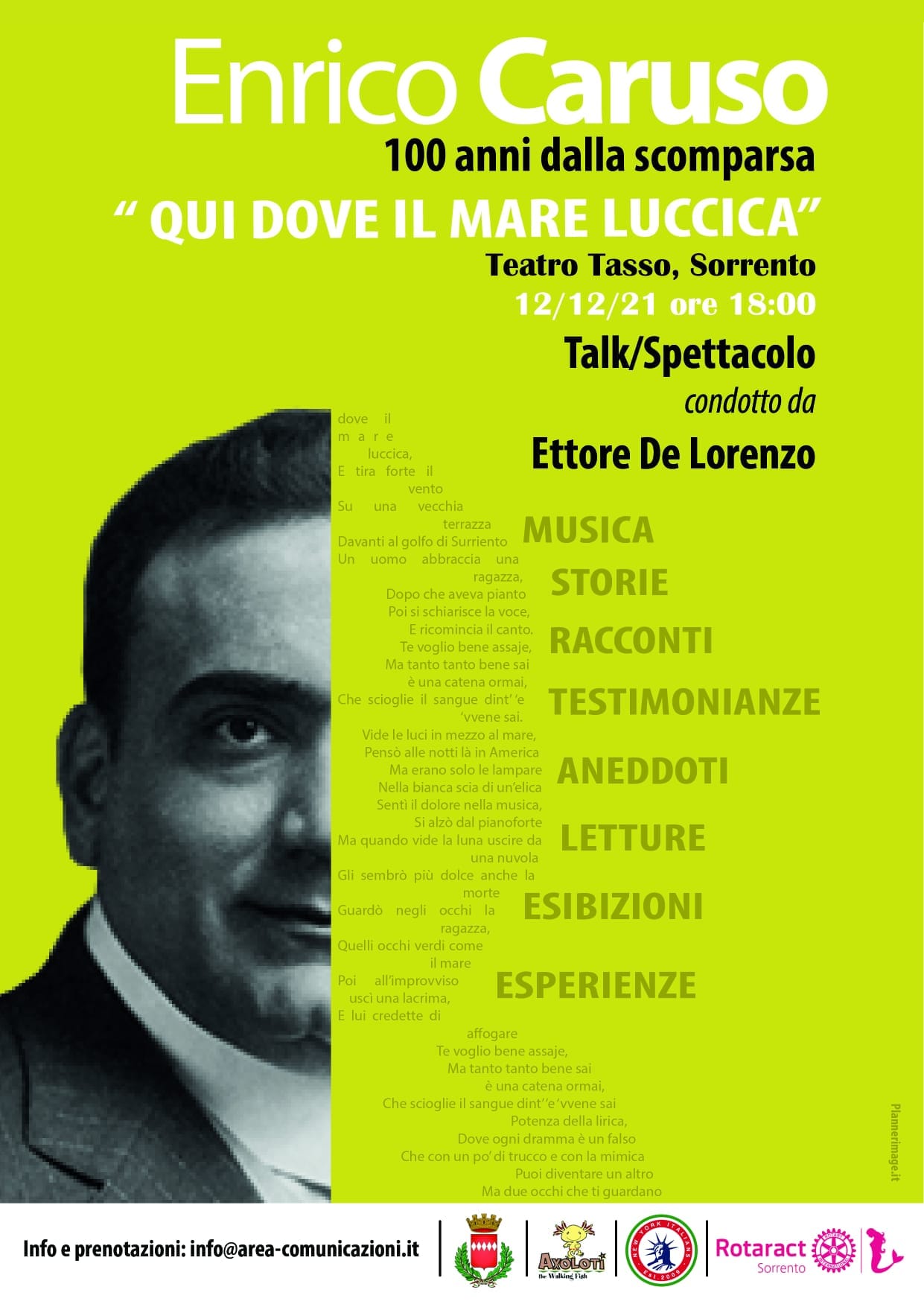 Natale a Sorrento: al Teatro Tasso “Qui dove il mare luccica…” spettacolo