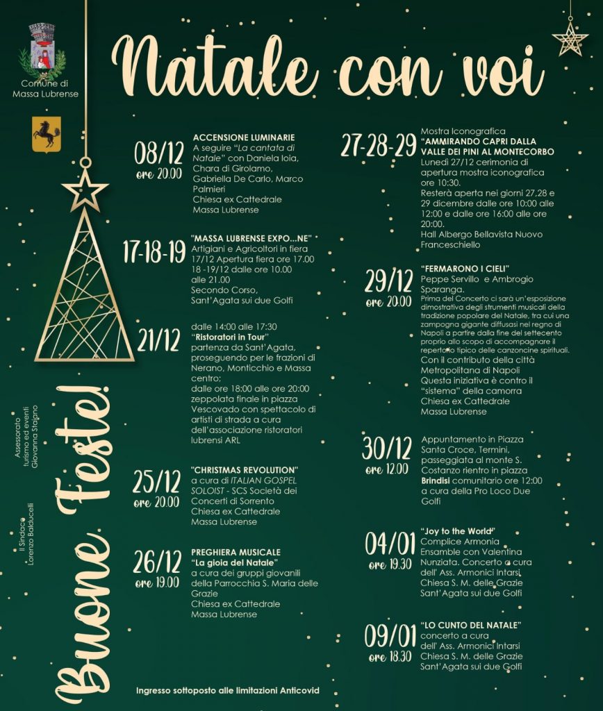eventi dicembre 2021 gennaio 2022 Massa Lubrense