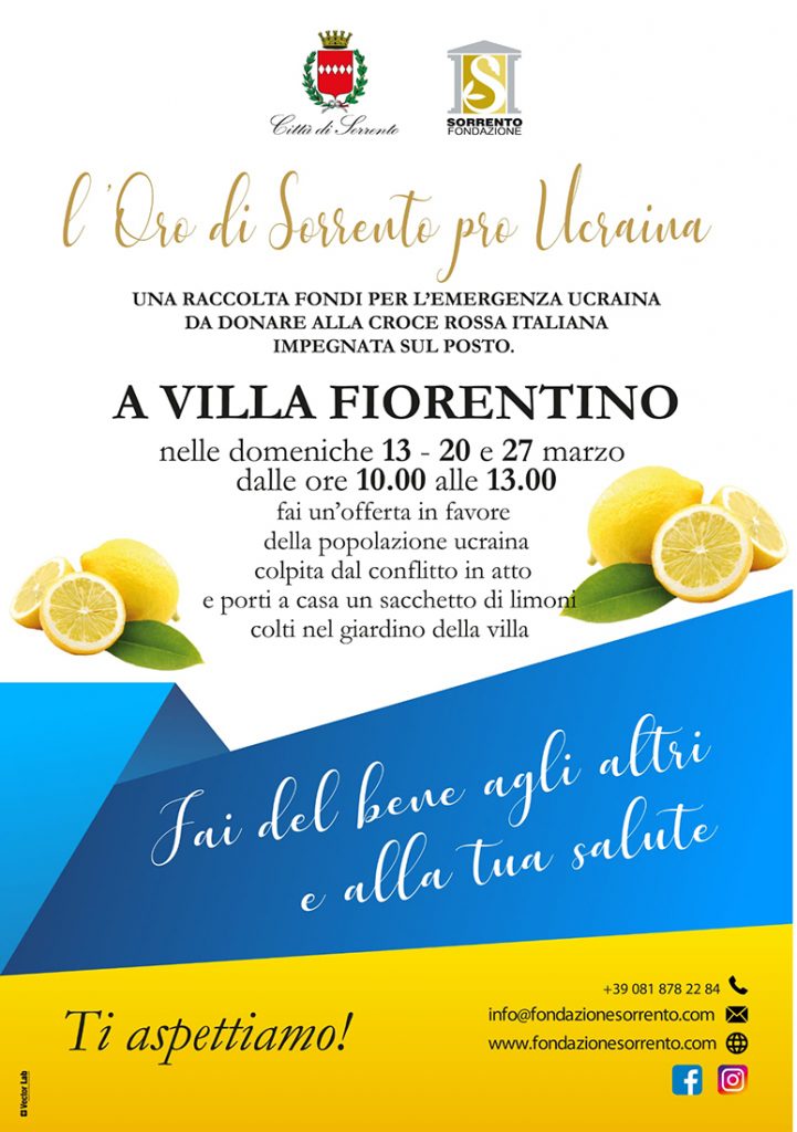 Eventi Sorrento marzo 2022 vendita limoni per beneficienza Ucraina - Copia