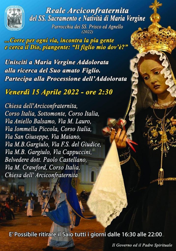 processione bianca sant'agnello percorso about sorrento 2022