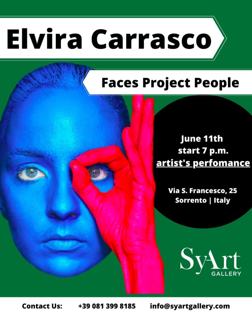 Eventi giugno 2022 Sorrento, performance artistica di Elvira Carrasco