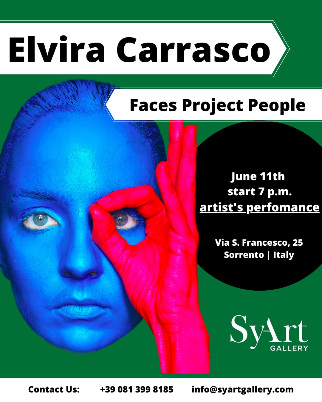 Eventi giugno 2022 Sorrento: performance artistica di Elvira Carrasco