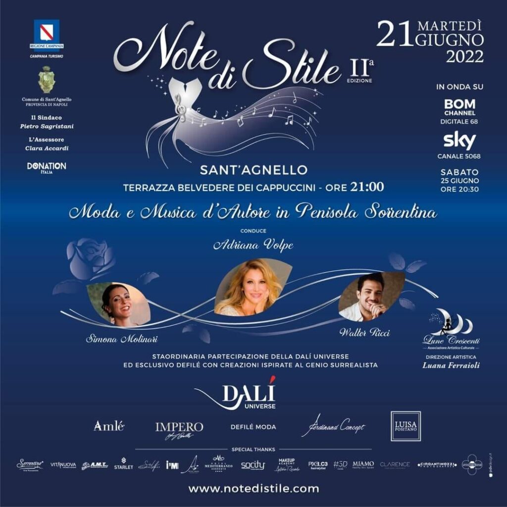 note di stile sant'agnello eventi estate 2022 avout sorrento
