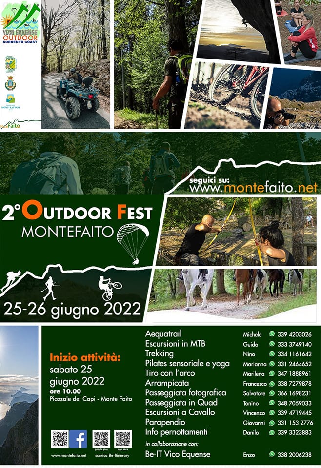 Eventi Vico Equense 2022: 2^ Outdoor Fest di Monte Faito