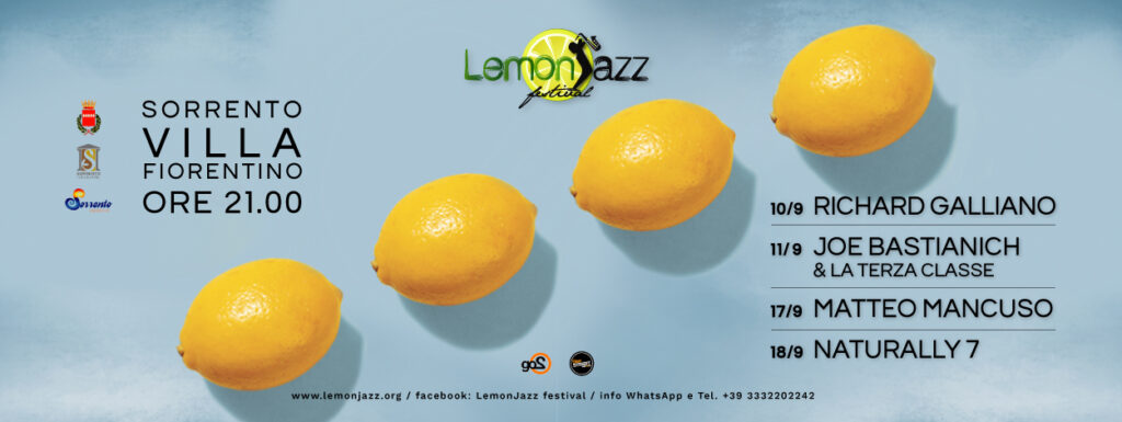Eventi settembre Lemon 2022 Jazz Richard Galliano Joe Bastianich terza classe matteo mancuso naturally 7