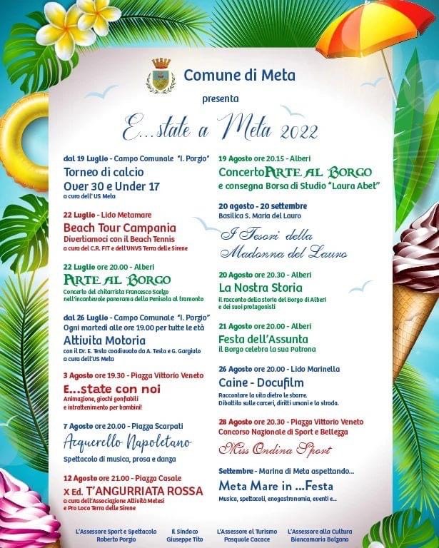 Eventi estate 2022 Meta: il programma di E…state a Meta