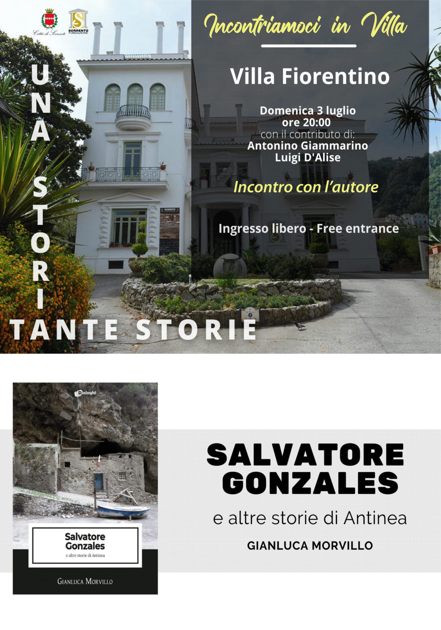 Eventi luglio Sorrento 2022: presentazione libro “Salvatore Gonzales e altre storie”