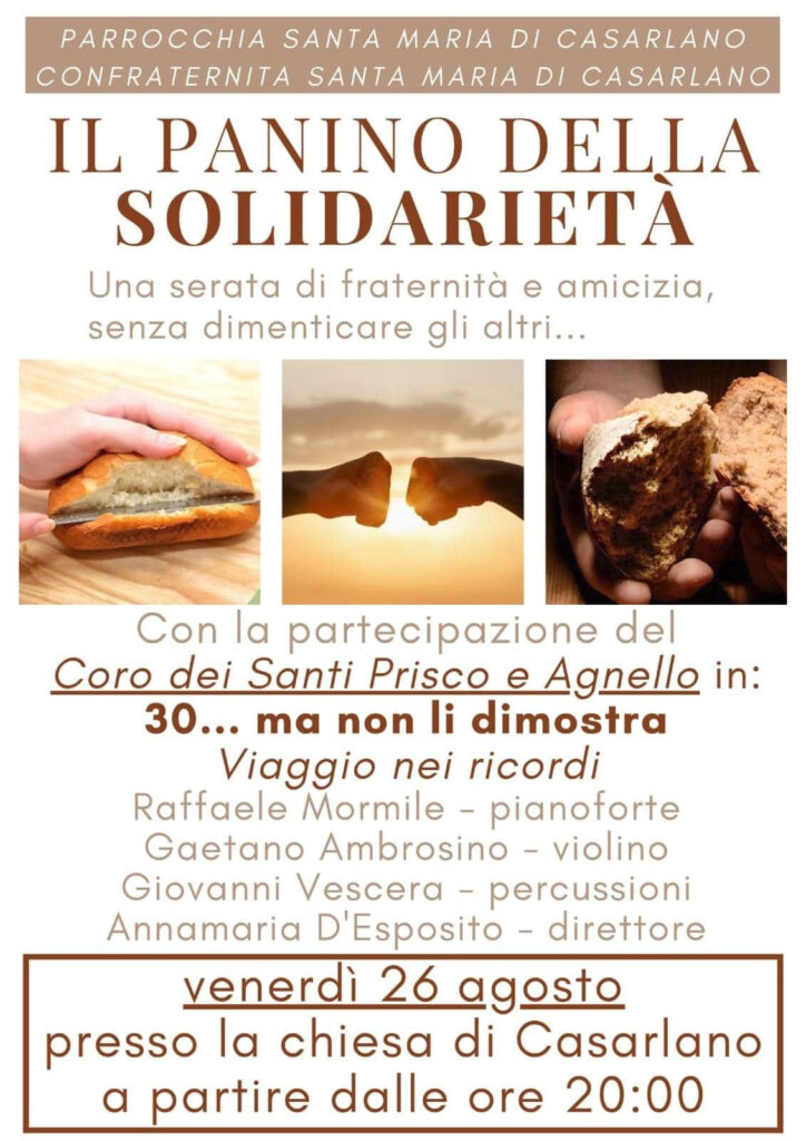 panino della solidarietà sorrento 2022 agosto casarlano