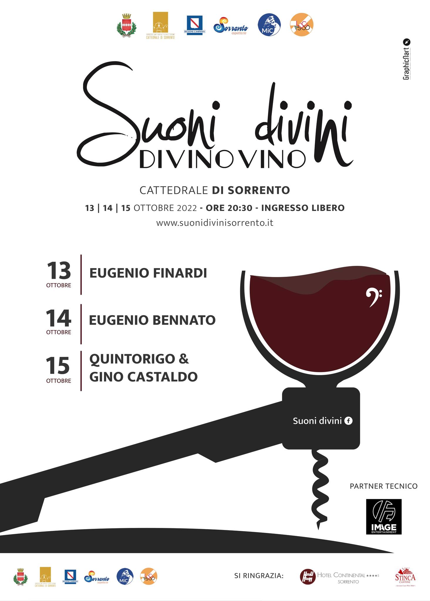 Eventi autunno 2022 Sorrento: Suoni Divini divino Vino
