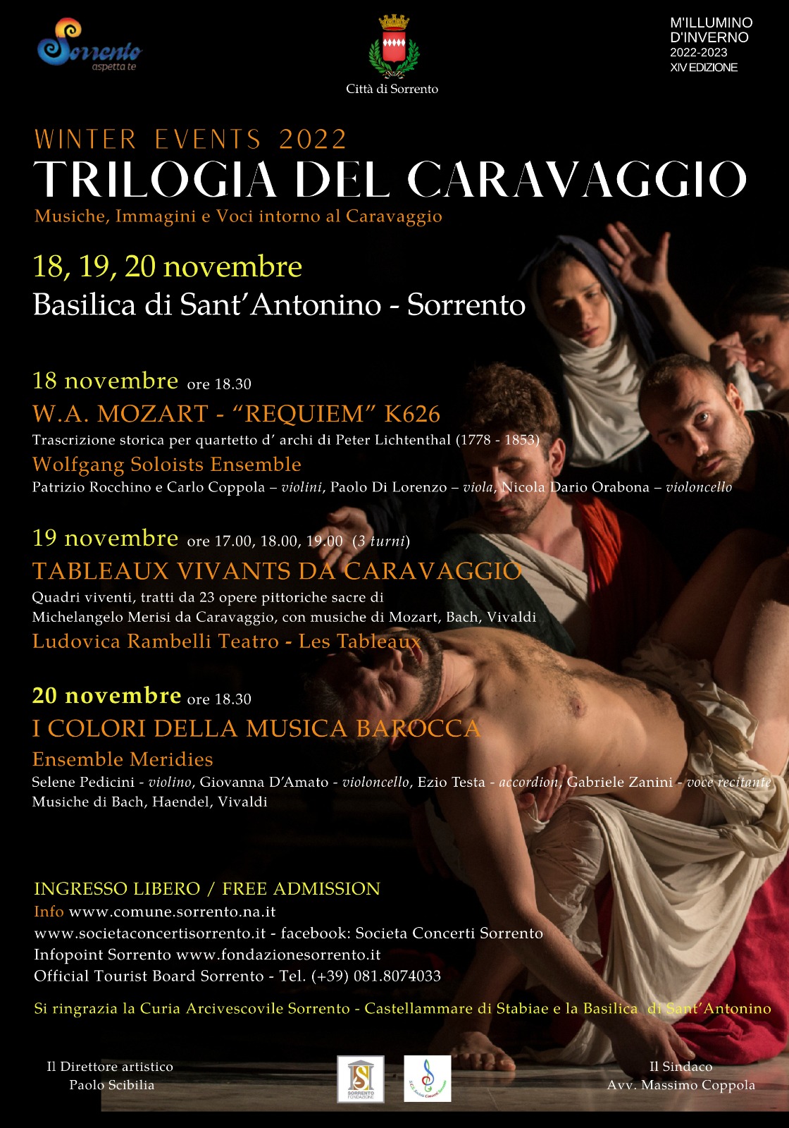 Eventi Natale 2022 a Sorrento: Trilogia del Caravaggio