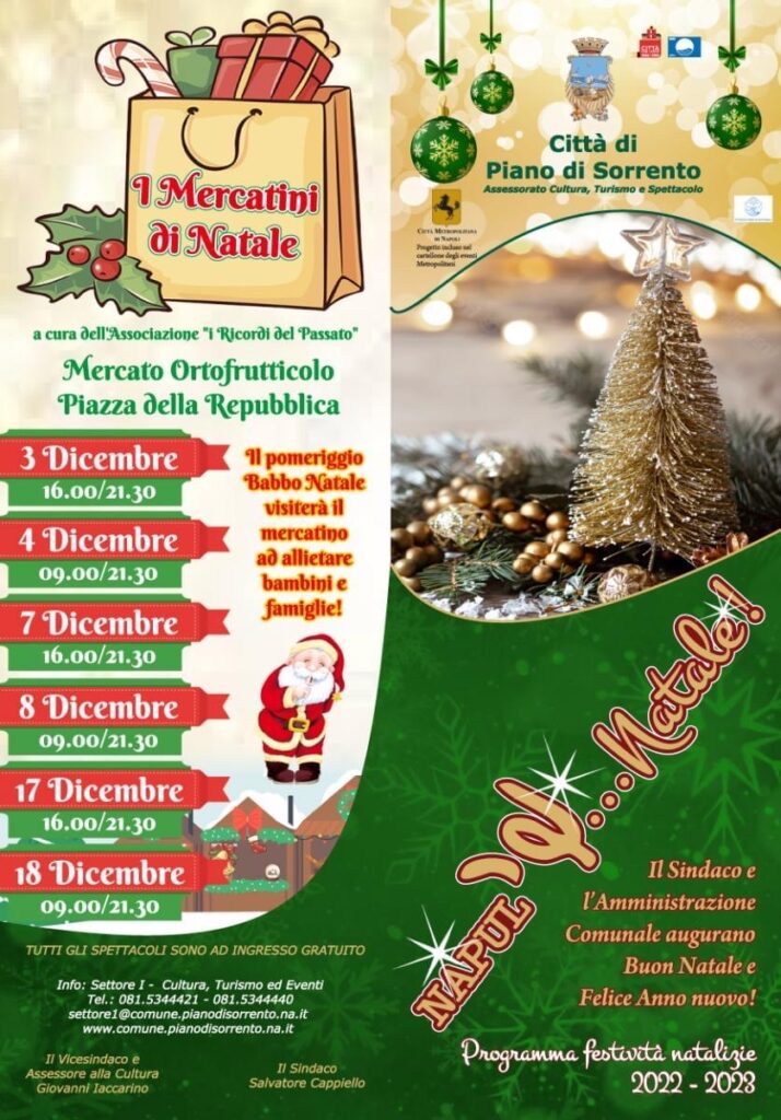 Mercatini di Natale Piano di Sorrento 2022 about sorrento