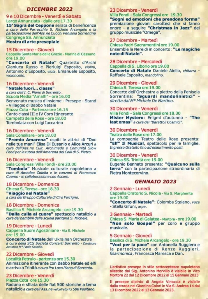 eventi natale 2022 piano di sorrento about sorrento