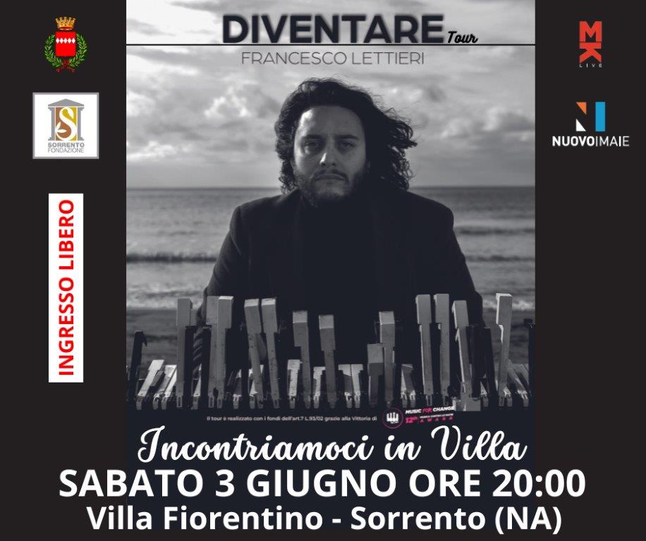 Eventi Sorrento giugno 2023: a Villa Fiorentino Francesco Lettieri
