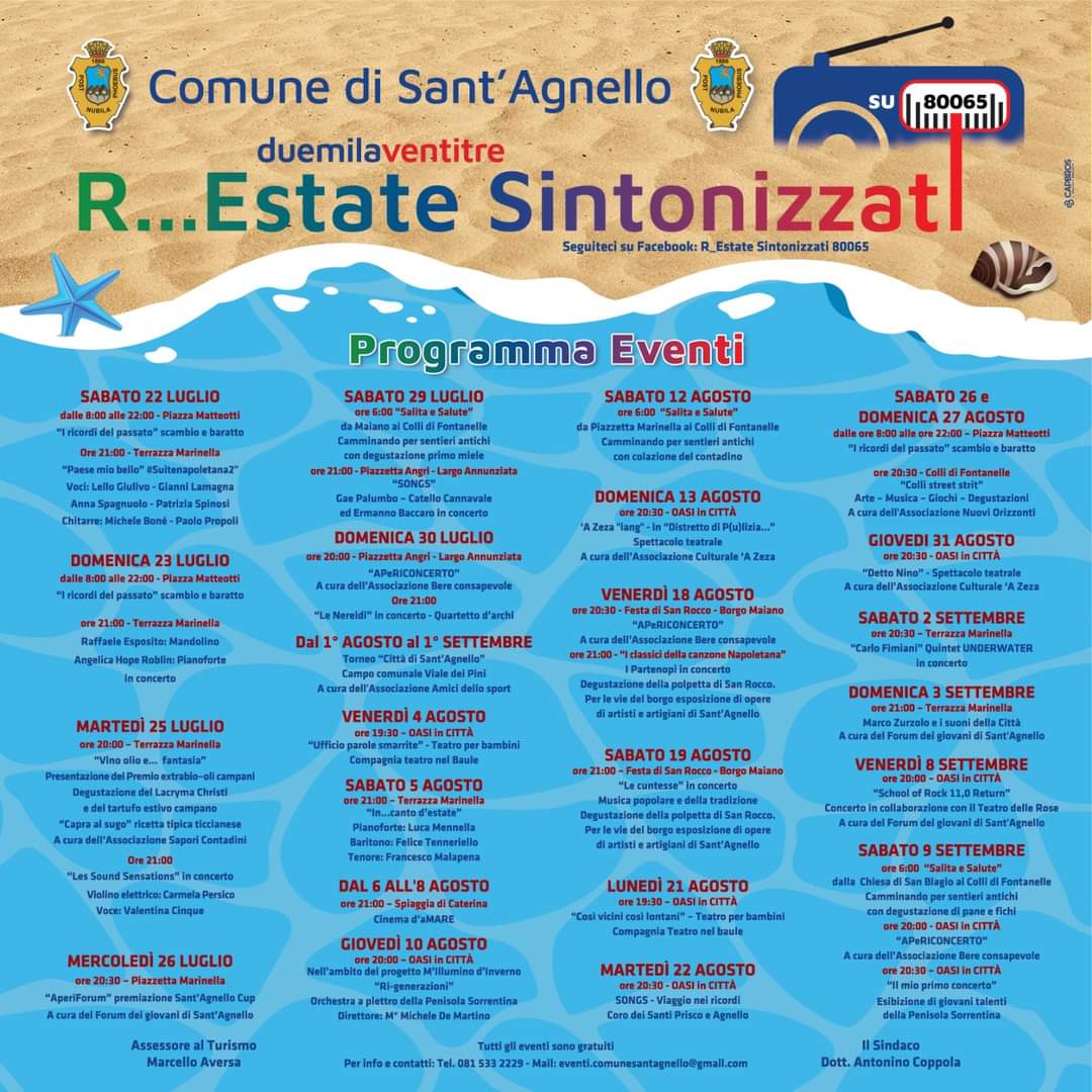 Eventi Settembre 2023 Sant’Agnello – R…Estate sintonizzati