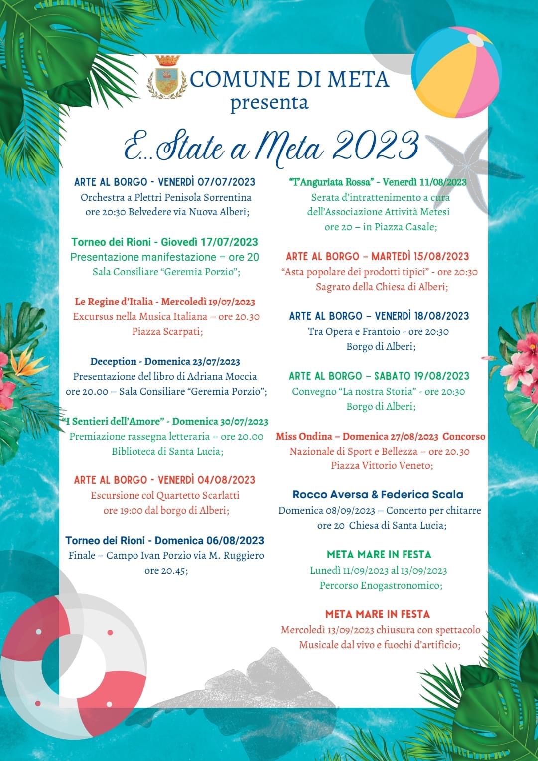 Eventi Meta Settembre 2023: E…State a Meta