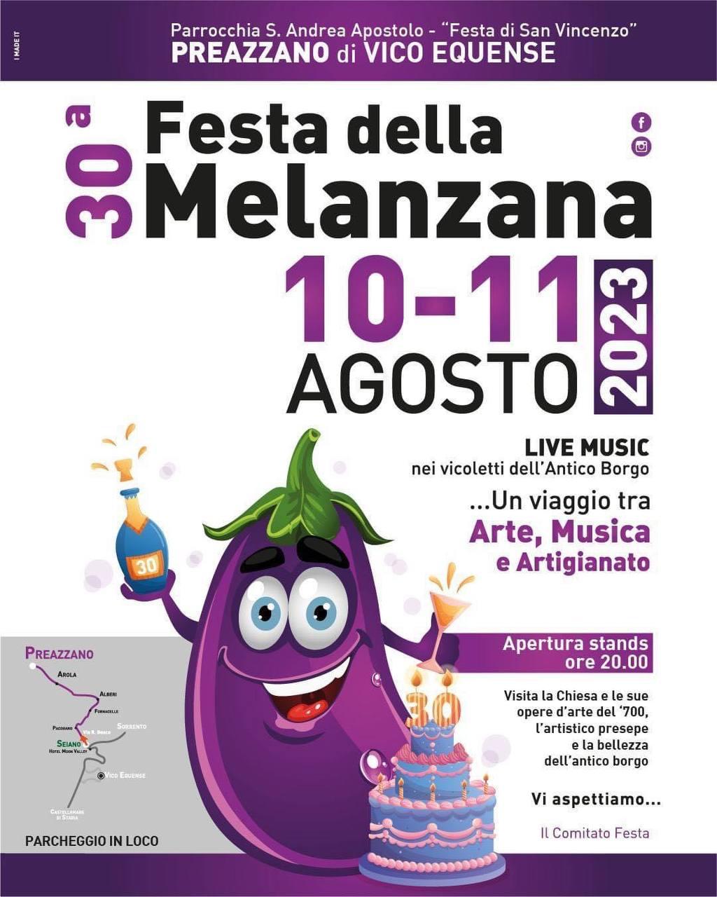 A Preazzano di Vico Equense la Sagra della Melanzana 2023