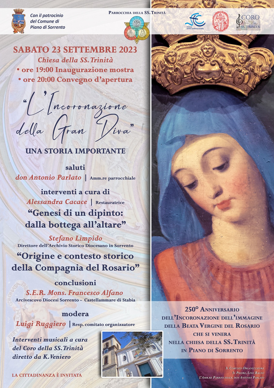 Eventi Piano di Sorrento: a Trinità il convegno ‘L’Incoronazione della Gran Diva’