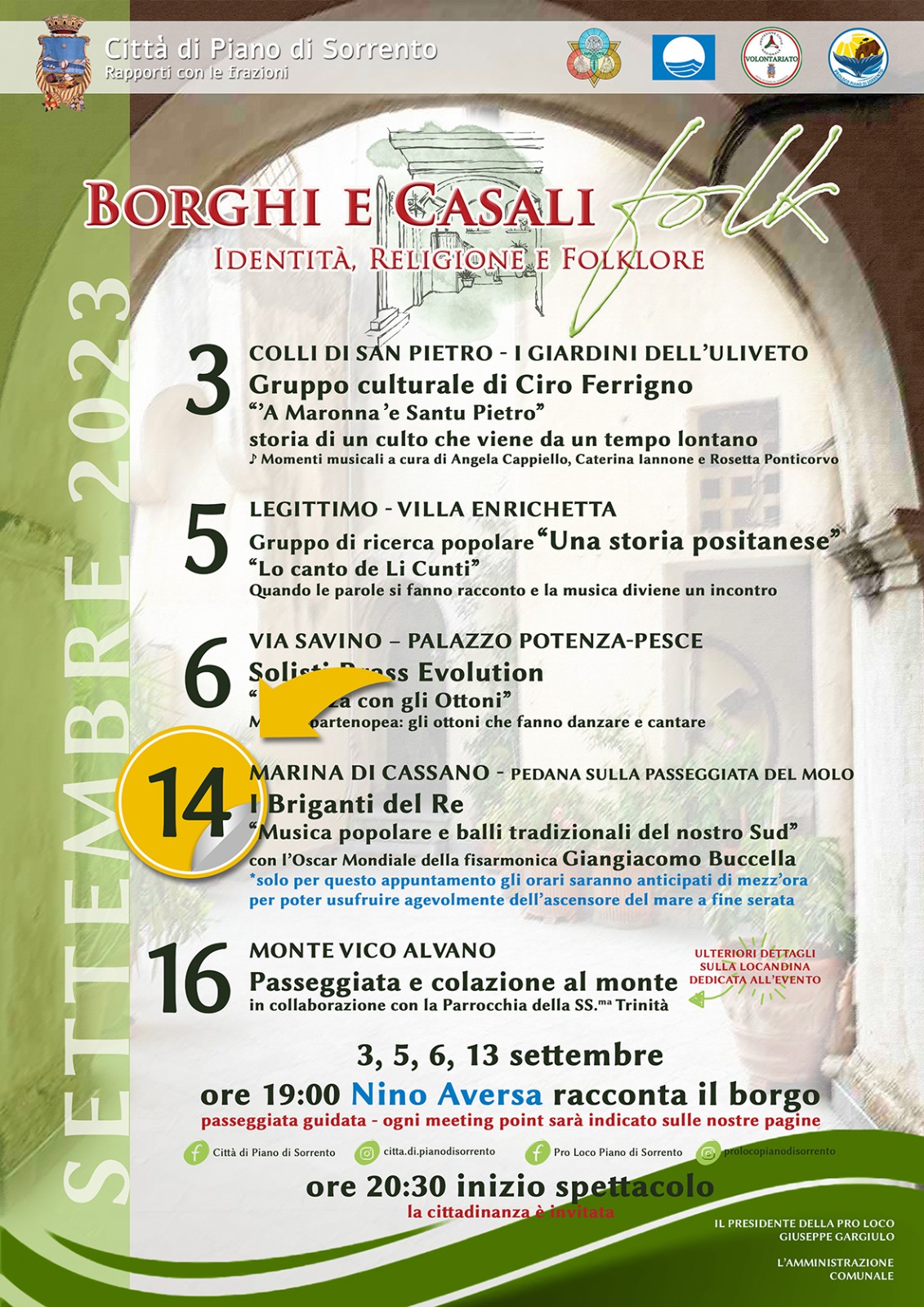 A Piano di Sorrento la rassegna Borghi e Casali Folk 2023