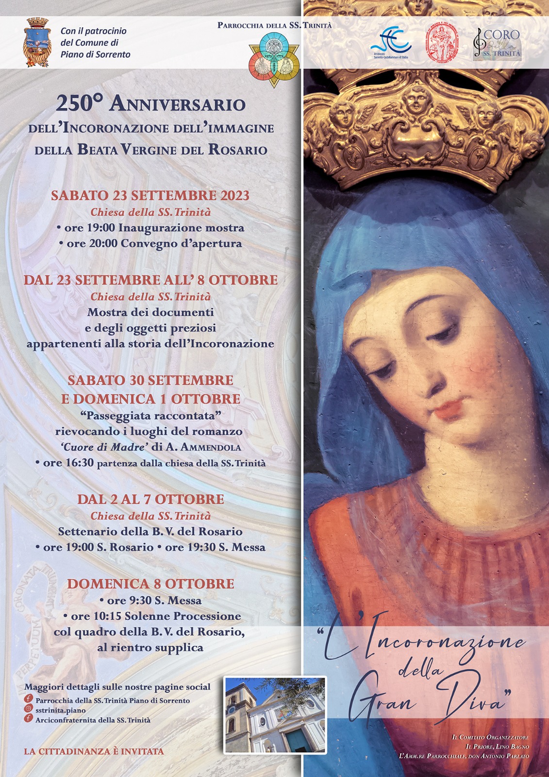 Eventi Piano di Sorrento: a Trinità ‘L’Incoronazione della Gran Diva’-  il programma eventi