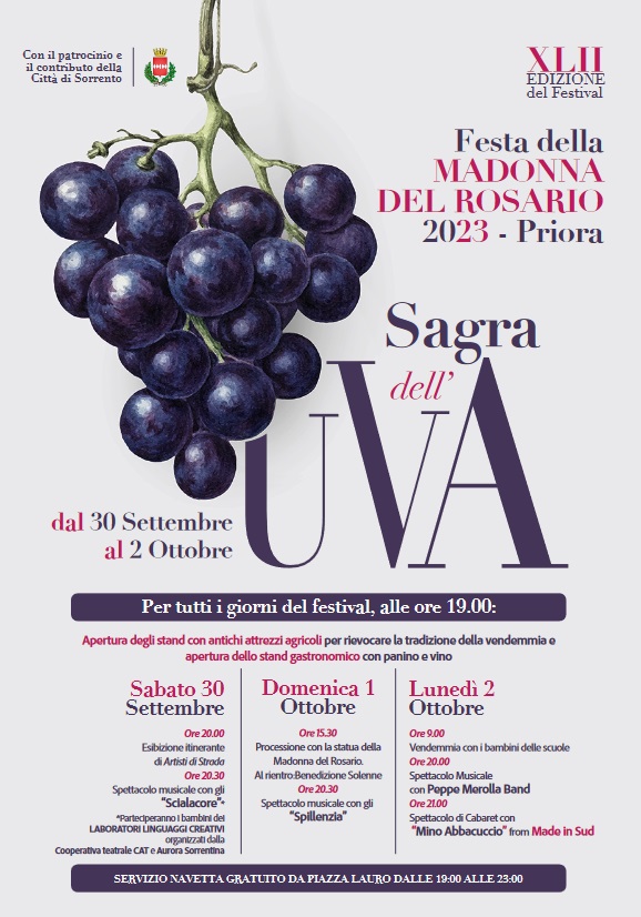 Eventi Settembre Sorrento: Sagra dell’Uva 2023 a Priora